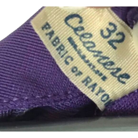 Carters Celamere Purple Robe Lace Trim Long Sleeve Tie Waist Vintage 1960s 70s S - Picture 4 of 13